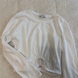 Intermix white Long Sleeve Crop shirt